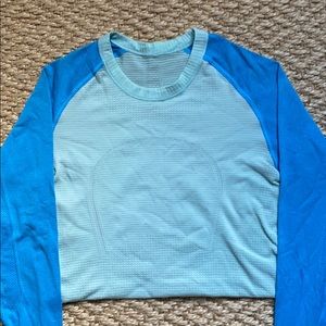 Blue Lululemon Swiftly Tech Long Sleeve